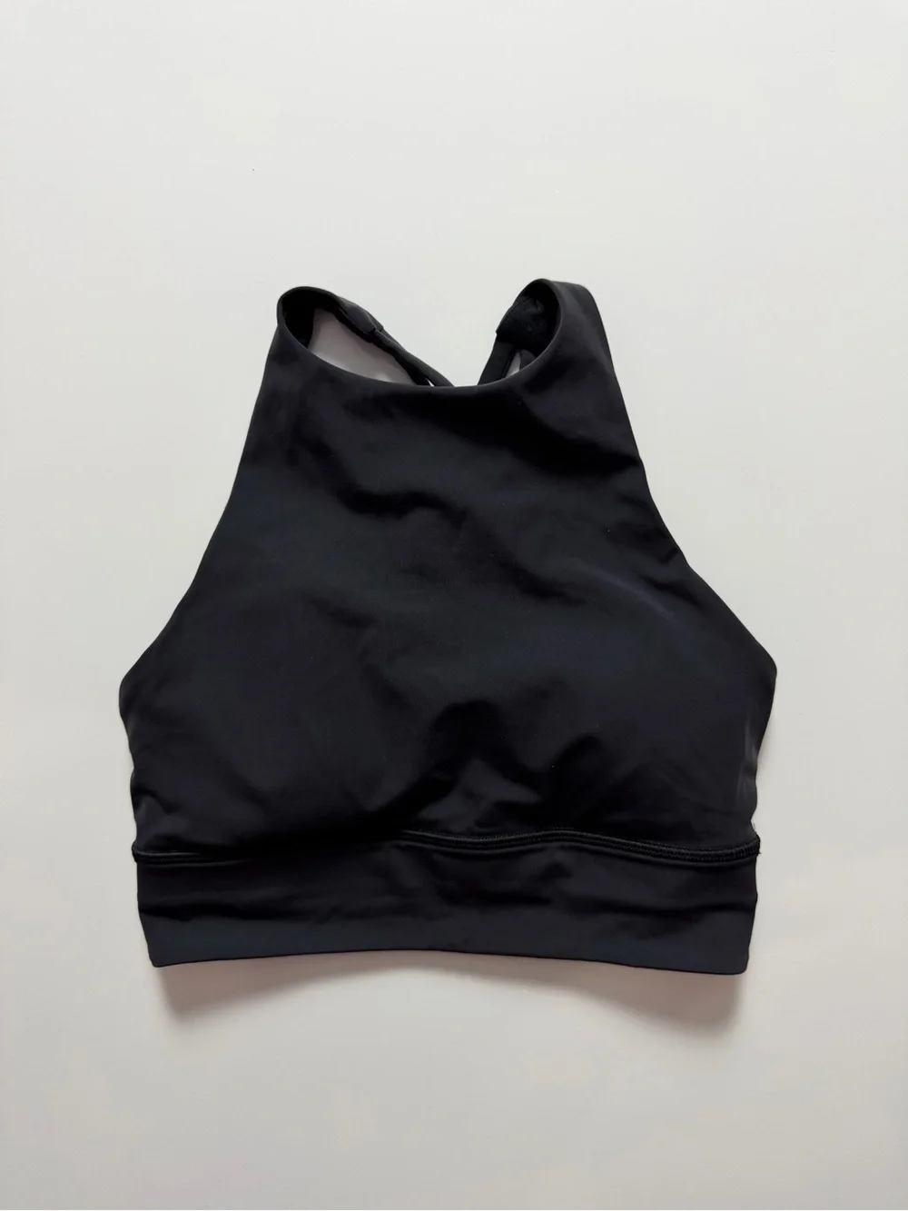 Lululemon Energy Bra High Neck Long Line *Tough, Black, Size 4